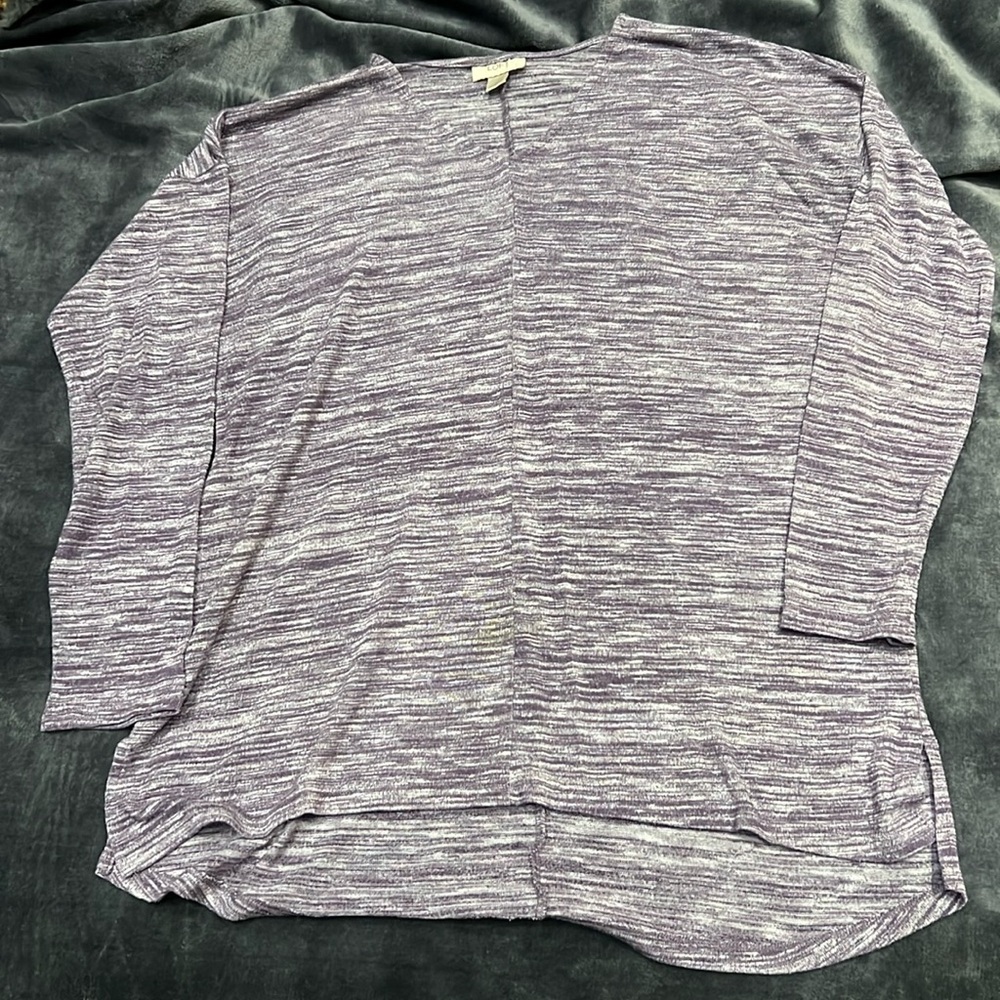 LOFT purple space dyed tunic lightweight sweater. Size large.